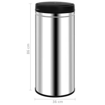 Automatic Sensor Dustbin 80L - Stainless Steel Trash Can