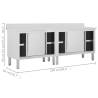 Work Tables with Sliding Doors - Stainless Steel Set | HipoMarket