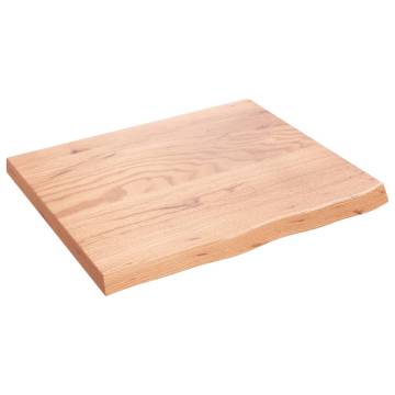 Treated Solid Wood Oak Table Top - 60x50 cm | HipoMarket UK