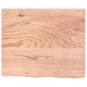 Treated Solid Wood Oak Table Top - 60x50 cm | HipoMarket UK