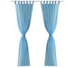 Turquoise Sheer Curtain 140x245 cm - 2 pcs | HipoMarket