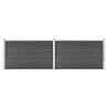 Premium WPC Fence Panel Set - 353x105 cm Black | HipoMarket