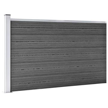 Premium WPC Fence Panel Set - 353x105 cm Black | HipoMarket