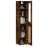 Elegant Highboard in Smoked Oak - 34.5x34x180 cm | HipoMarket