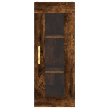 Elegant Highboard in Smoked Oak - 34.5x34x180 cm | HipoMarket