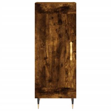 Elegant Highboard in Smoked Oak - 34.5x34x180 cm | HipoMarket