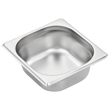 12 pcs GN 1/6 Gastronorm Containers - Stainless Steel