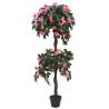 Artificial Rhododendron Plant with Pot 155 cm Green and Pink Colour pink Quantity in Package 1 Type rhododendron/155 cm 