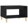 Black Coffee Table 60x50x40 cm - Modern Engineered Wood