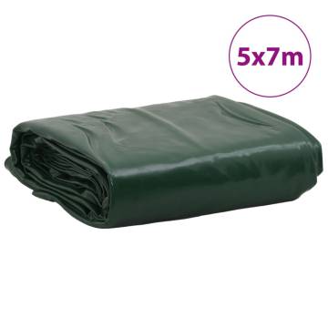 Heavy-Duty Green Tarpaulin 5x7m - Water & UV Resistant