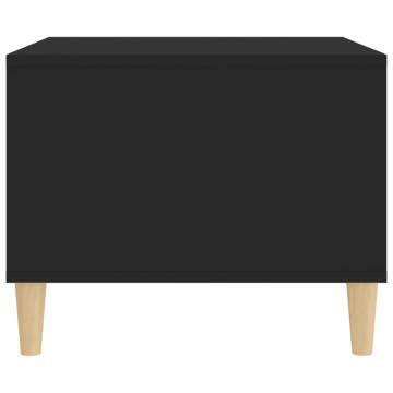 Black Coffee Table 60x50x40 cm - Modern Engineered Wood