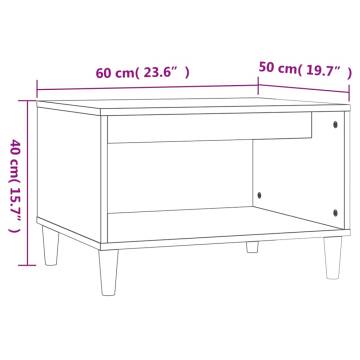 Black Coffee Table 60x50x40 cm - Modern Engineered Wood