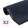 Dust Control Mats 2 pcs Rectangular Tufted 90x150 cm Blue Colour blue Size 90 x 150 cm Quantity in Package 2 