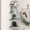 Floating Corner Shelves 4 pcs Grey 25x25x3.8 cm MDF Colour grey Size 25 x 25 x 3.8 cm Quantity in Package 4 Number of Pieces 1 