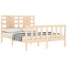 Solid Wood Bed Frame with Headboard - Small Double