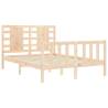 Solid Wood Bed Frame with Headboard - Small Double