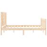 Solid Wood Bed Frame with Headboard - Small Double