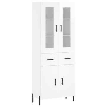 Highboard High Gloss White - Stylish Storage Solution