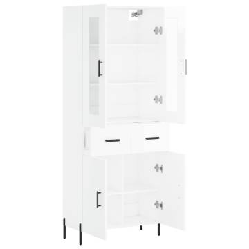 Highboard High Gloss White - Stylish Storage Solution