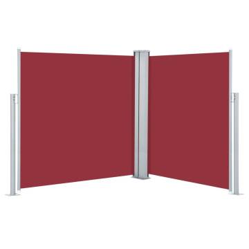 Retractable Side Awning Red 160x600 cm - Perfect for Privacy