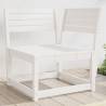 Garden Sofa Corner White - Solid Pine Wood 73x73x78 cm