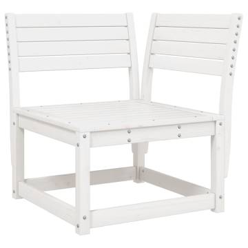 Garden Sofa Corner White - Solid Pine Wood 73x73x78 cm