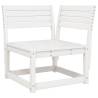 Garden Sofa Corner White - Solid Pine Wood 73x73x78 cm