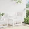 Garden Sofa Corner White - Solid Pine Wood 73x73x78 cm