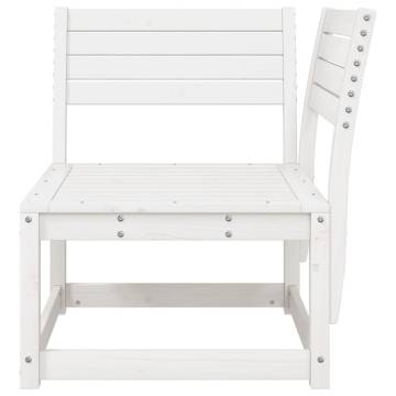 Garden Sofa Corner White - Solid Pine Wood 73x73x78 cm