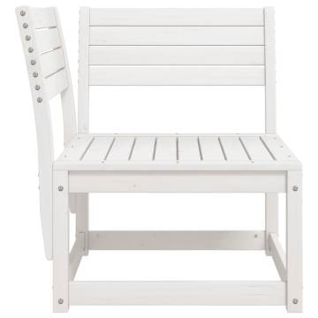 Garden Sofa Corner White - Solid Pine Wood 73x73x78 cm