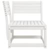 Garden Sofa Corner White - Solid Pine Wood 73x73x78 cm