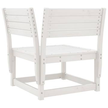 Garden Sofa Corner White - Solid Pine Wood 73x73x78 cm