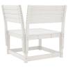 Garden Sofa Corner White - Solid Pine Wood 73x73x78 cm