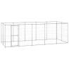 Outdoor Dog Kennel Galvanised Steel 12.1 m² Colour silver Size 550 x 220 x 180 cm Quantity in Package 1 With roof no 