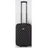 ProWorld 28L Black Suitcase - Elegant Quilt Design