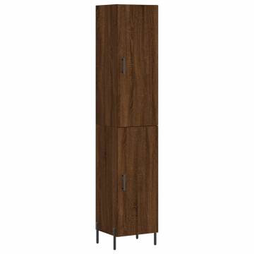 Stylish Highboard Brown Oak | 34.5x34x180 cm | Hipomarket