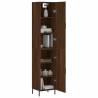 Stylish Highboard Brown Oak | 34.5x34x180 cm | Hipomarket