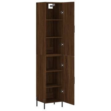 Stylish Highboard Brown Oak | 34.5x34x180 cm | Hipomarket