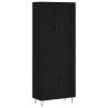 Stylish Highboard Black 69.5x34x180 cm - Hipomarket UK