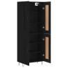 Stylish Highboard Black 69.5x34x180 cm - Hipomarket UK