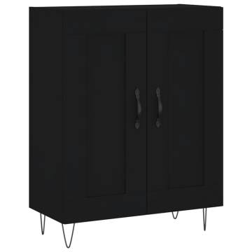 Stylish Highboard Black 69.5x34x180 cm - Hipomarket UK