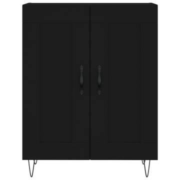 Stylish Highboard Black 69.5x34x180 cm - Hipomarket UK