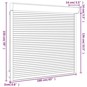 Aluminium Roller Shutter 160x150 cm - White | HipoMarket