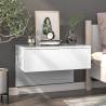 Wall-mounted Bedside Cabinet - High Gloss White | HipoMarket