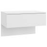 Wall-mounted Bedside Cabinet - High Gloss White | HipoMarket