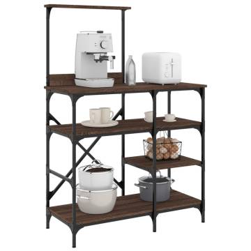 Baker's Rack Brown Oak - Stylish Storage Solution | HipoMarket