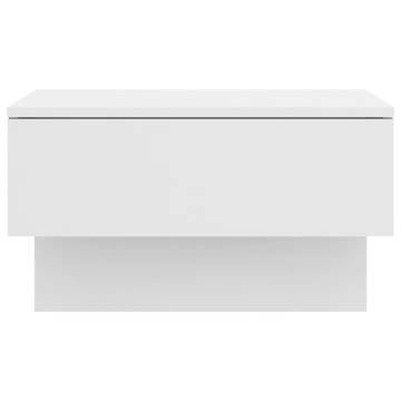 Wall-mounted Bedside Cabinet - High Gloss White | HipoMarket