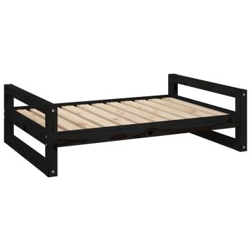 Stylish Dog Bed in Black - Solid Pine Wood | HipoMarket