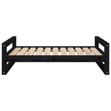 Stylish Dog Bed in Black - Solid Pine Wood | HipoMarket