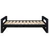 Stylish Dog Bed in Black - Solid Pine Wood | HipoMarket